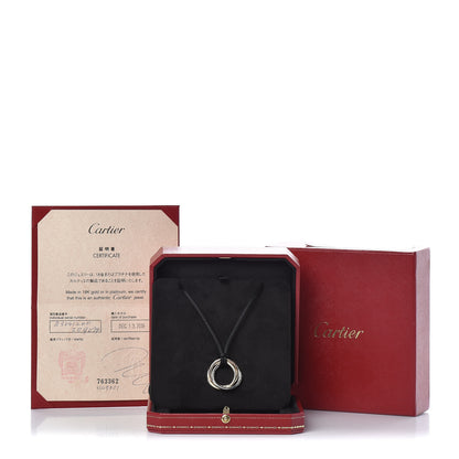 Cartier 18K Pink Yellow White Gold Trinity Cord Necklace 8 of 8