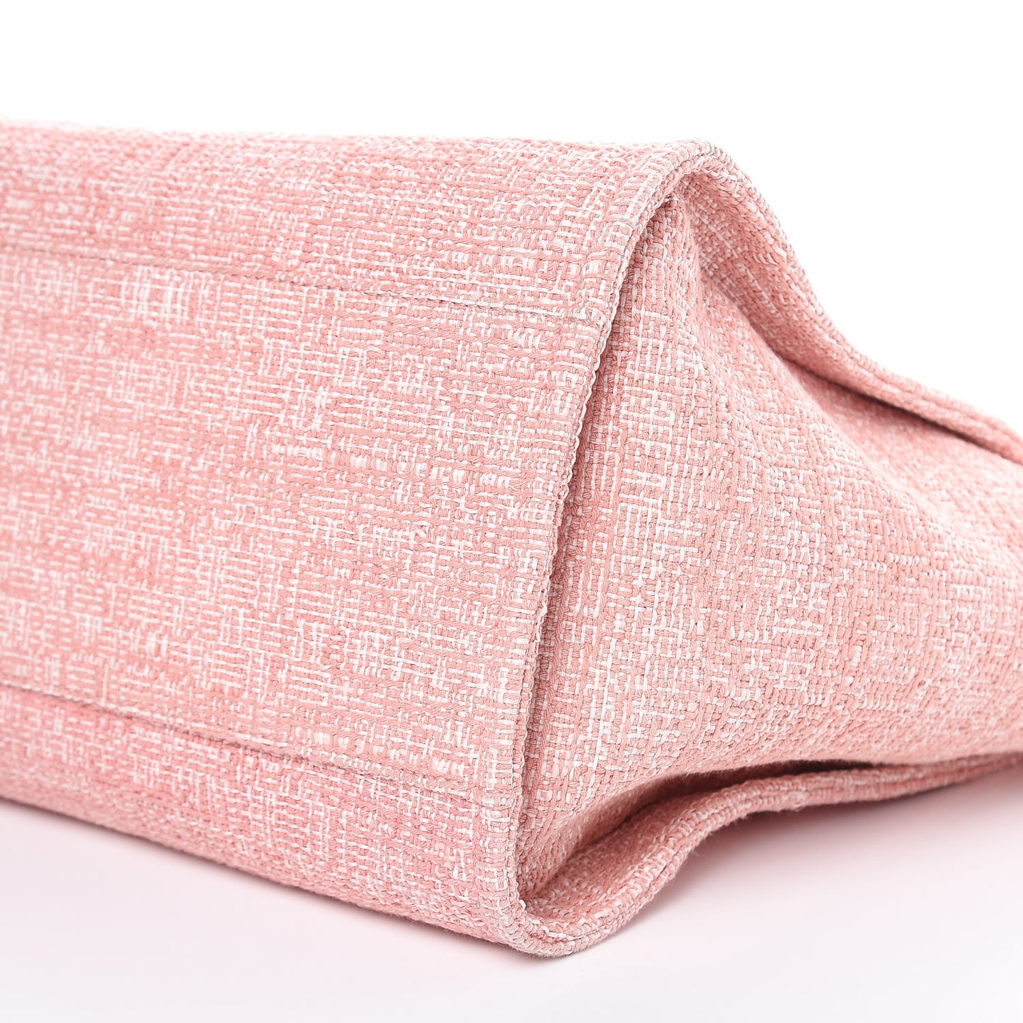 Straw Lurex Large Deauville Tote Pink