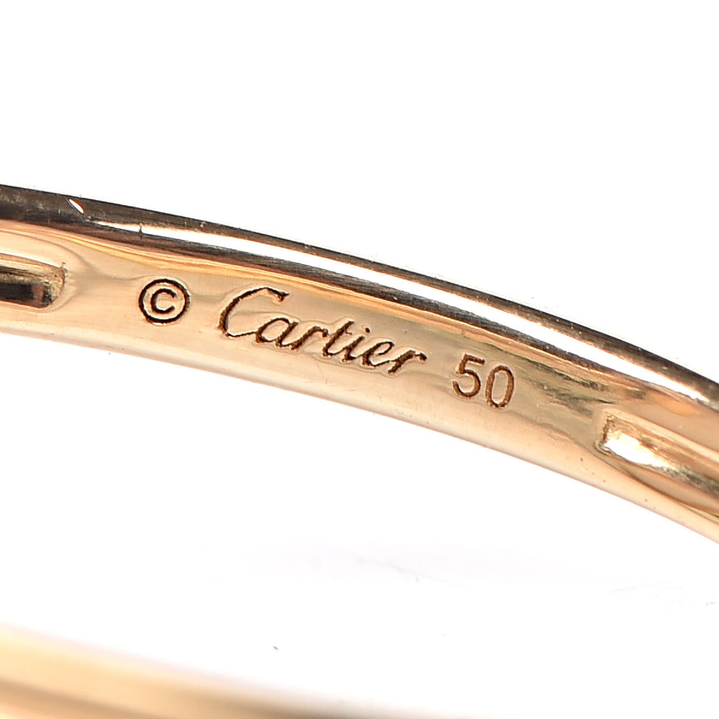 18K Yellow Gold Diamond Mother of Pearl Amulette de Ring 50 5.25