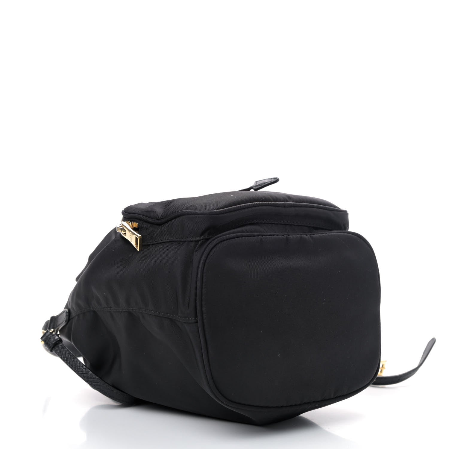 Prada Saffiano Tessuto Nylon Mini Bucket Crossbody Bag Black 3 of 4