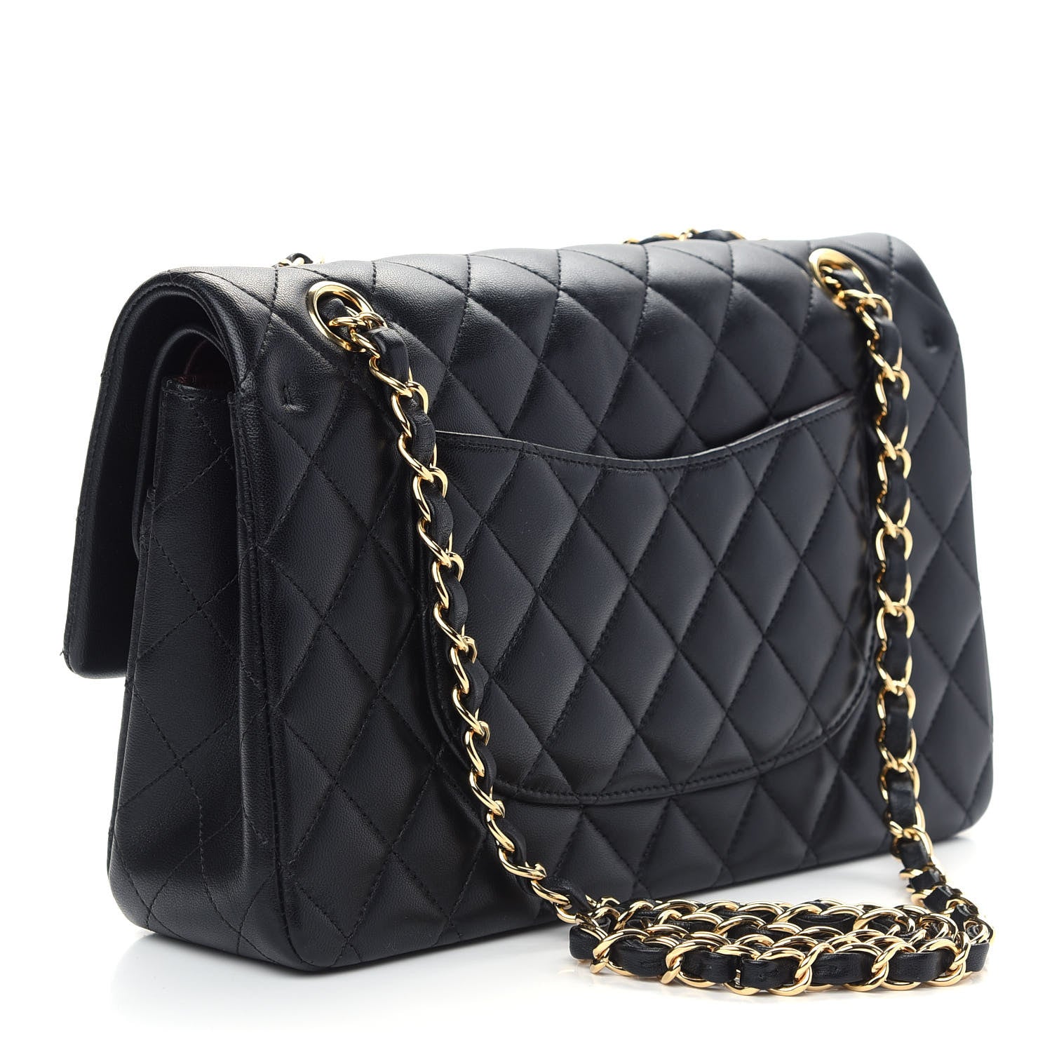 Chanel Lambskin Quilted Medium Double Flap Black 3 of 9
