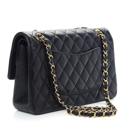 Chanel Lambskin Quilted Medium Double Flap Black 3 of 9