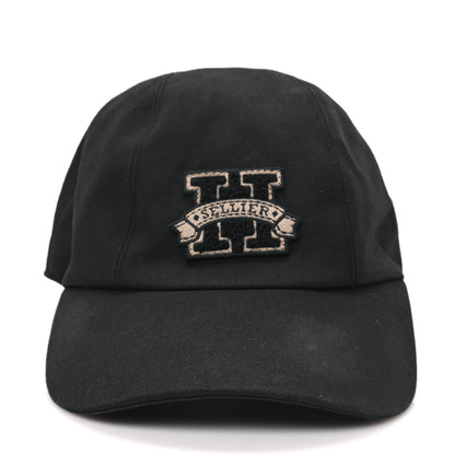 Hermes Cotton Davis H Sellier Cap 58 Black 3 of 11