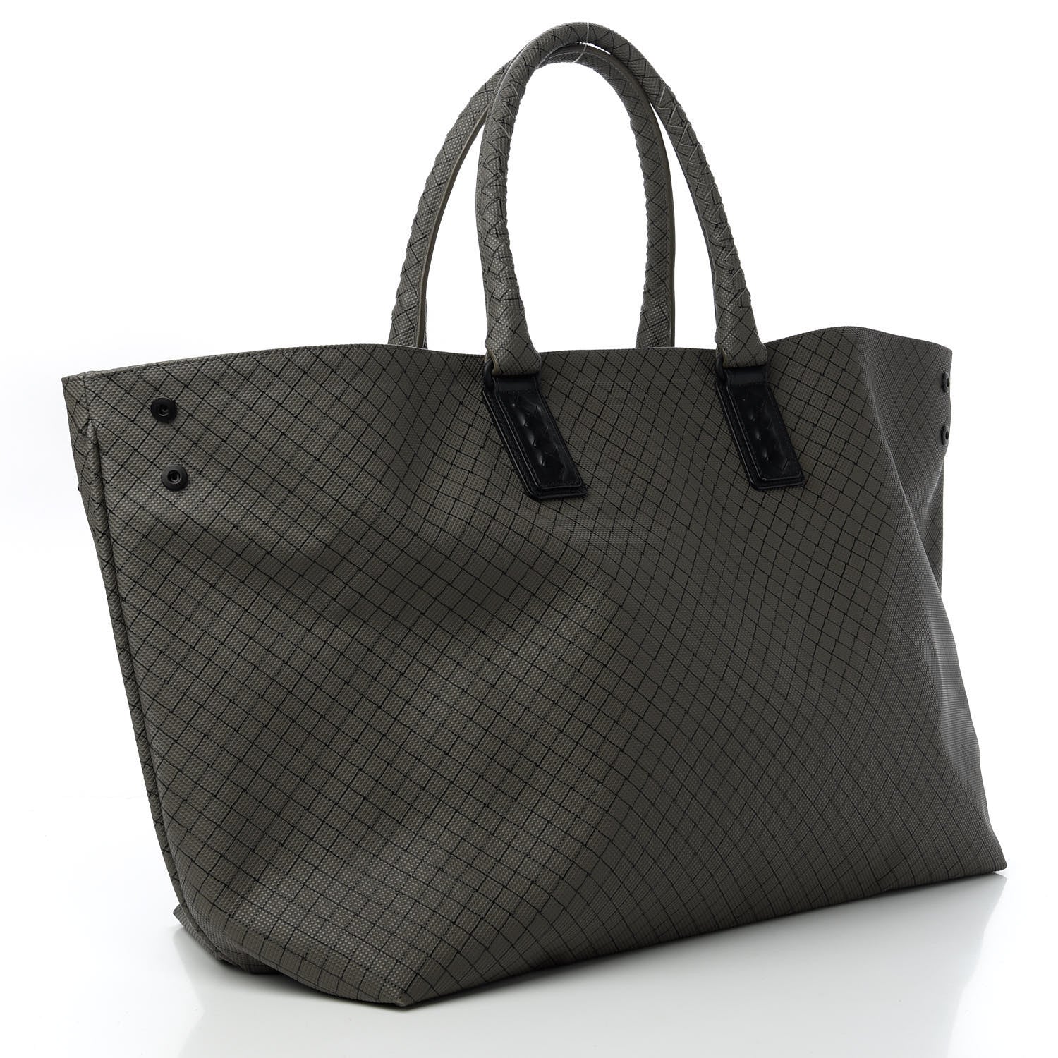 Bottega Veneta Rubberized Canvas Marcopolo Tote Shadow 3 of 10