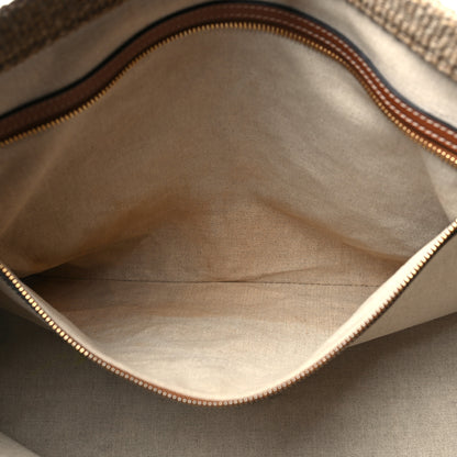 Celine Textile Calfskin Horizontal Cabas Beige Tan 12 of 12