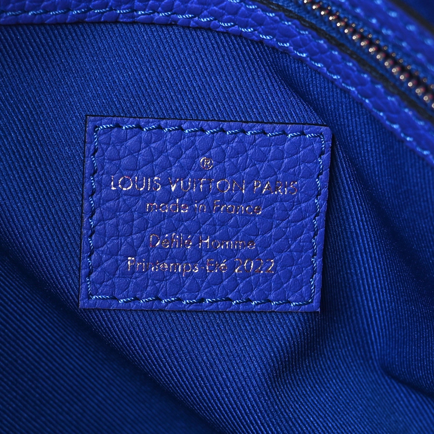 Louis Vuitton Taurillon Illusion Keepall Bandouliere 50 Bleu Rose 5 of 11