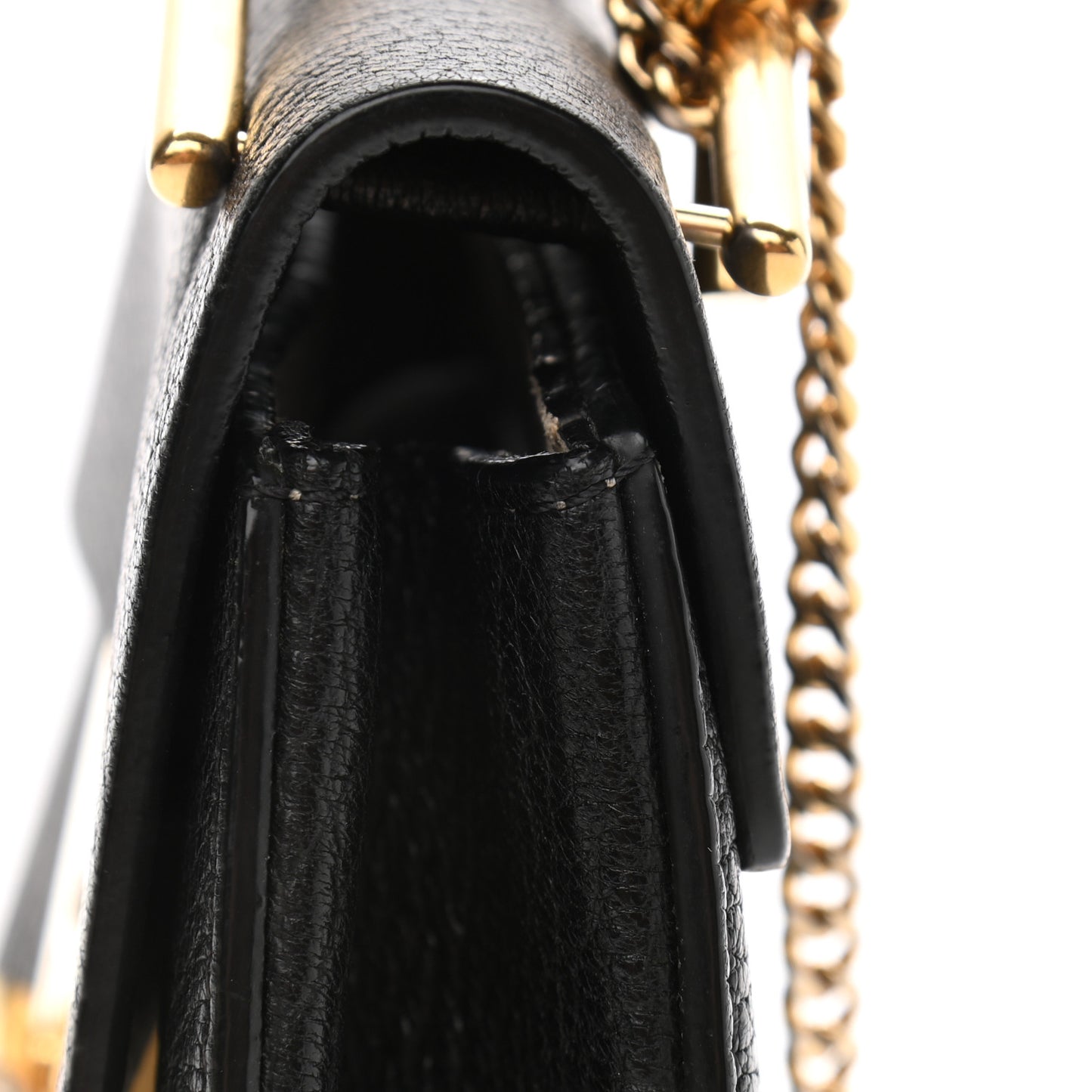 Grained Lambskin Mini Drew Shoulder Bag Black