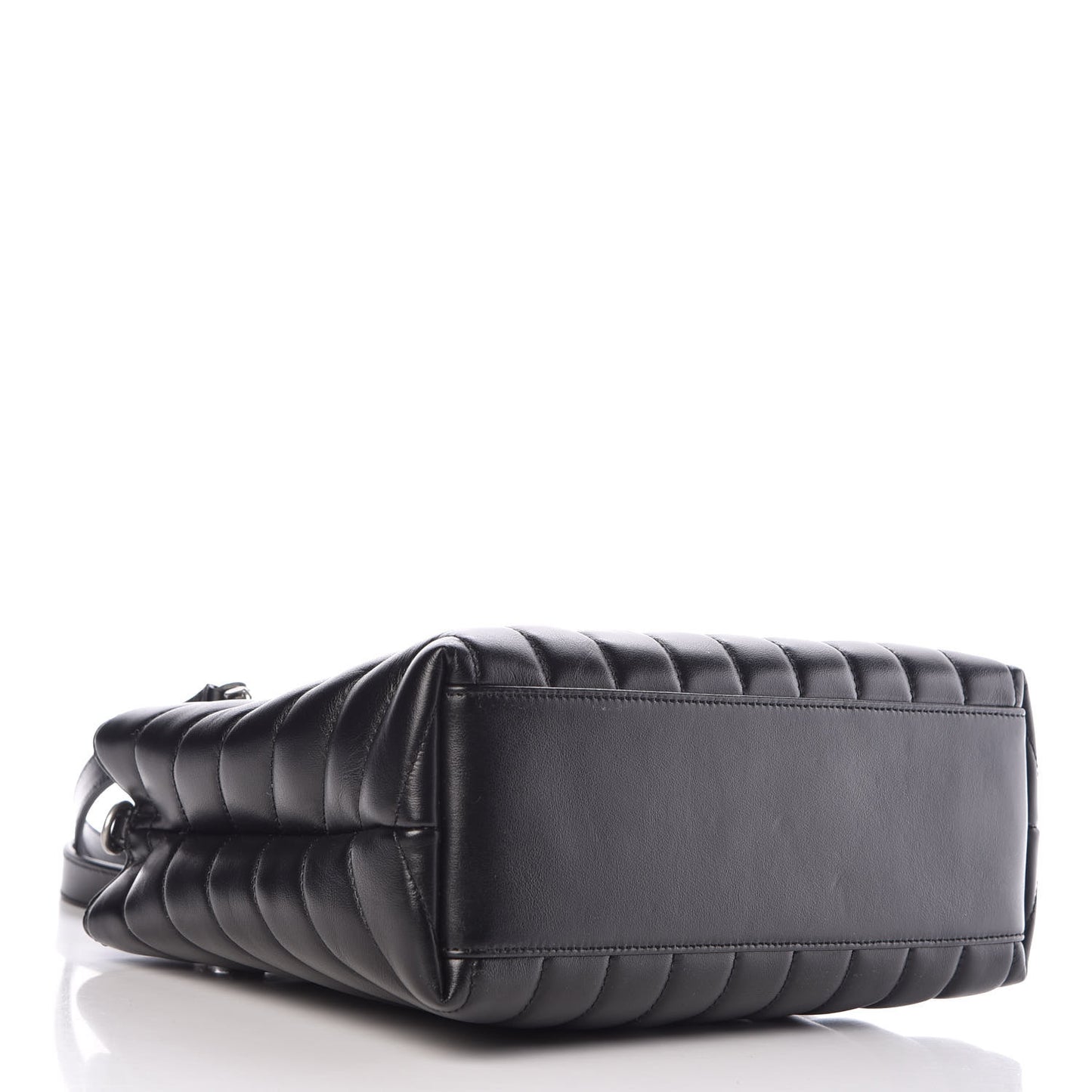 Calfskin Y Quilted Monogram Small Loulou Shopper Black