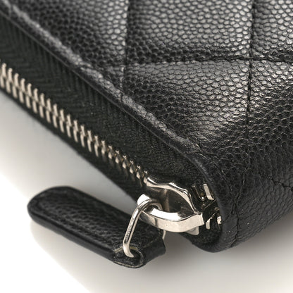 Chanel Caviar Quilted Large Zip Around Organizer Wallet Black 8 of 9
