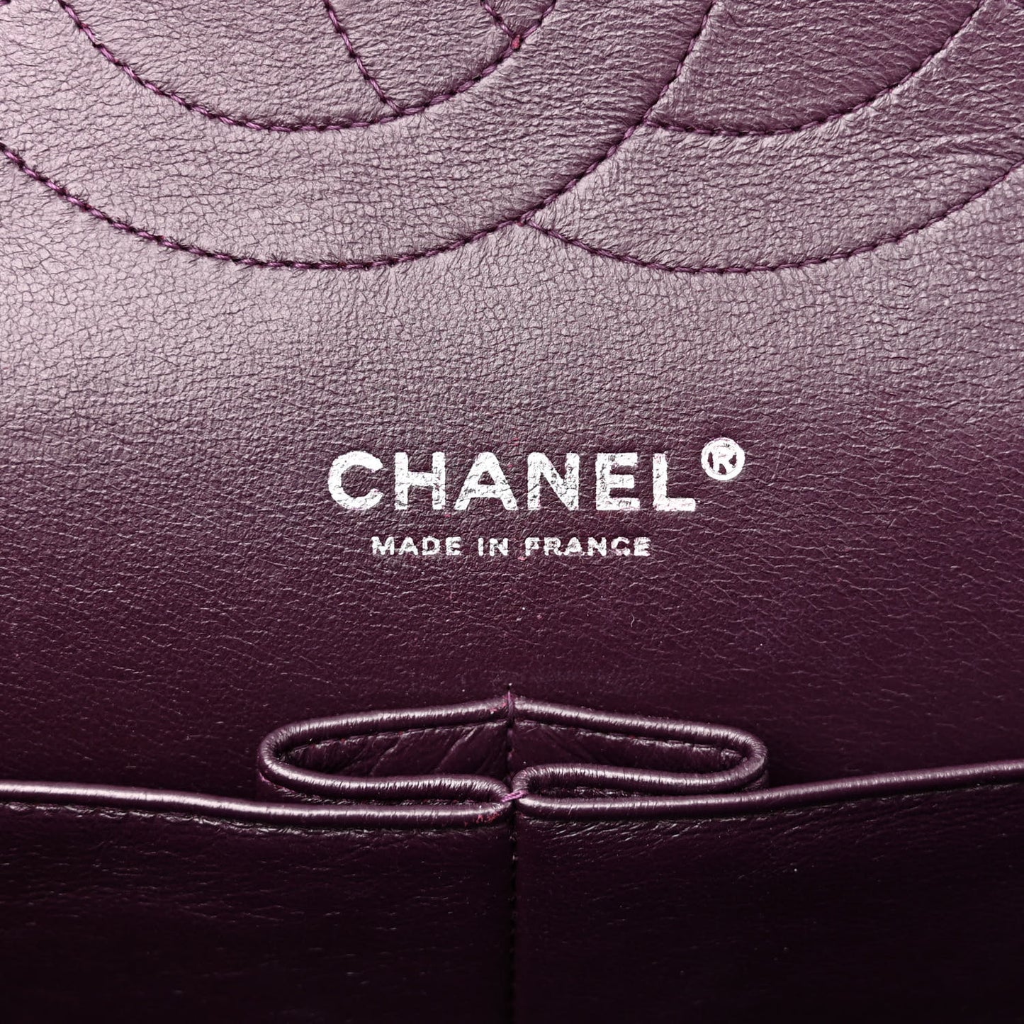 Lambskin Quilted Jumbo Double Flap Purple