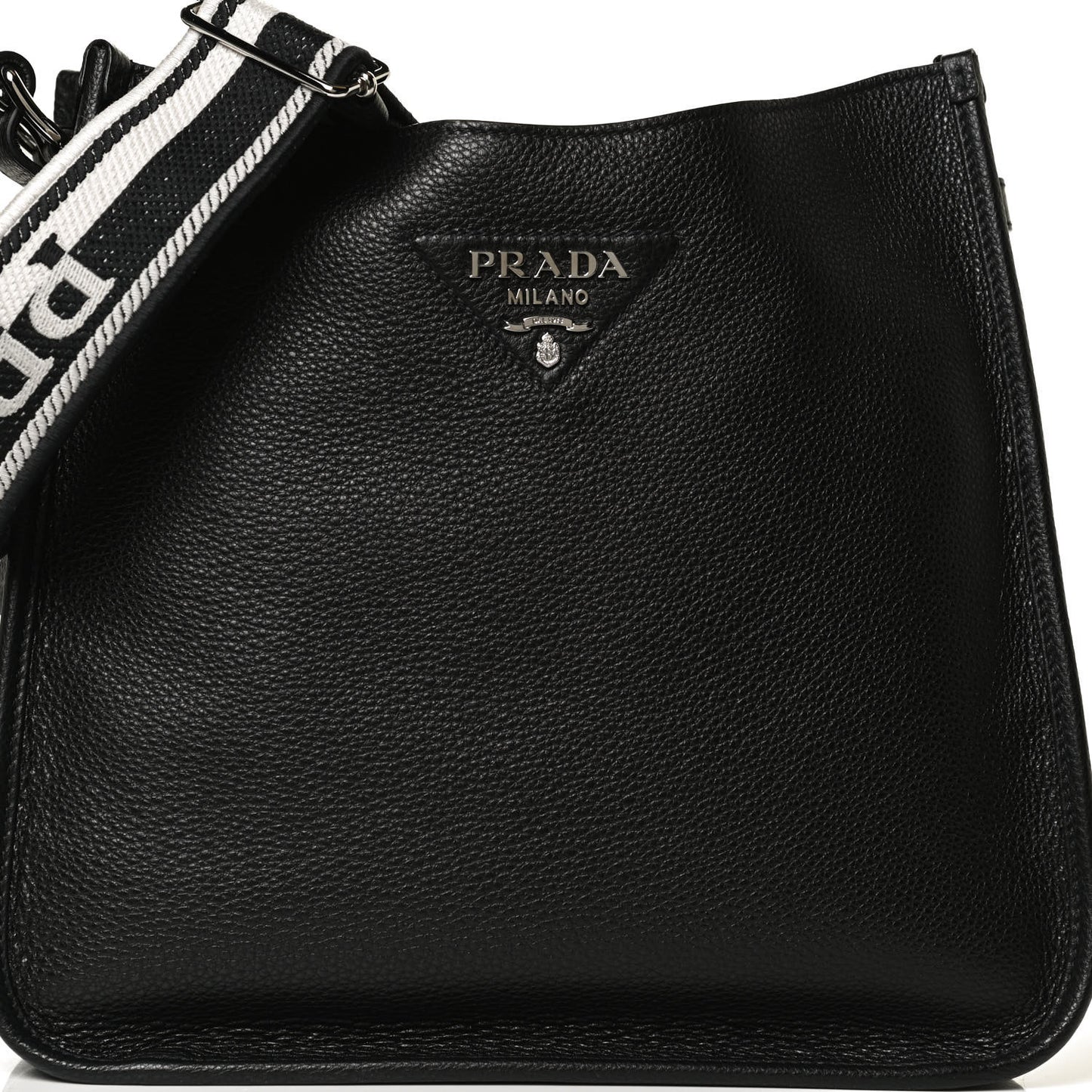 Vitello Daino Soft Hobo Messenger Bag Black