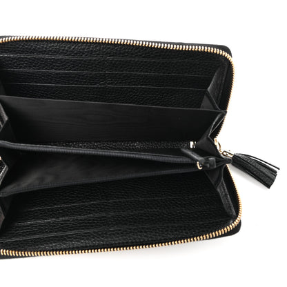 Gucci Pebbled Calfskin Soho Zip Around Wallet Black 5 of 7