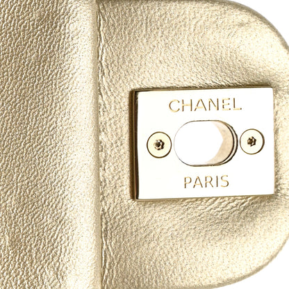 Chanel Metallic Lambskin Quilted Pearl Flap Gold White 11 of 11
