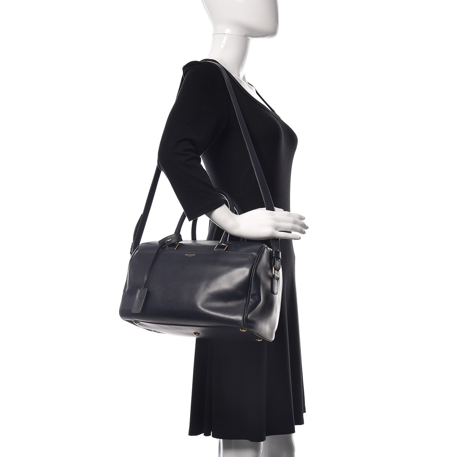 Saint Laurent Calfskin Classic Duffle 6 Marine 2 of 20