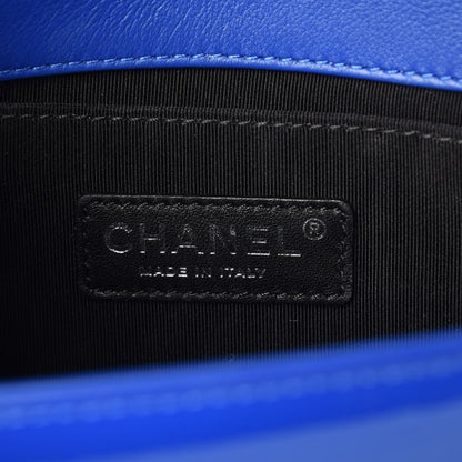 Chanel Patent Calfskin Medium Plexiglass Boy Flap Blue 6 of 7
