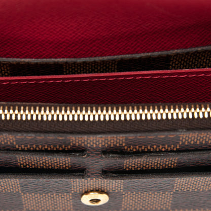 Louis Vuitton Damier Ebene Emilie Wallet Red 7 of 8