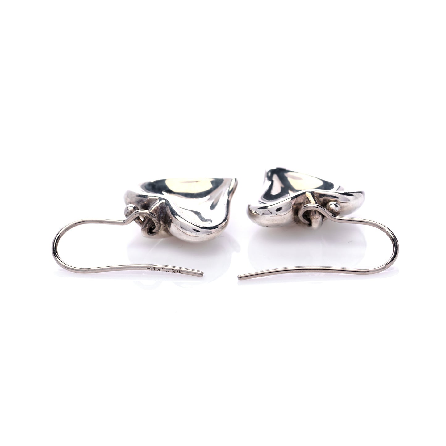 Sterling Silver Elsa Peretti Full Heart Drop Earrings