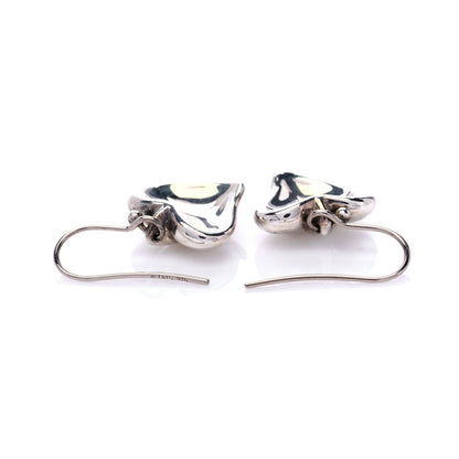 Tiffany Sterling Silver Elsa Peretti Full Heart Drop Earrings 4 of 4