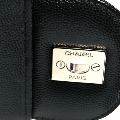 Chanel Caviar Chevron Quilted Jumbo Double Flap Black 6 of 11