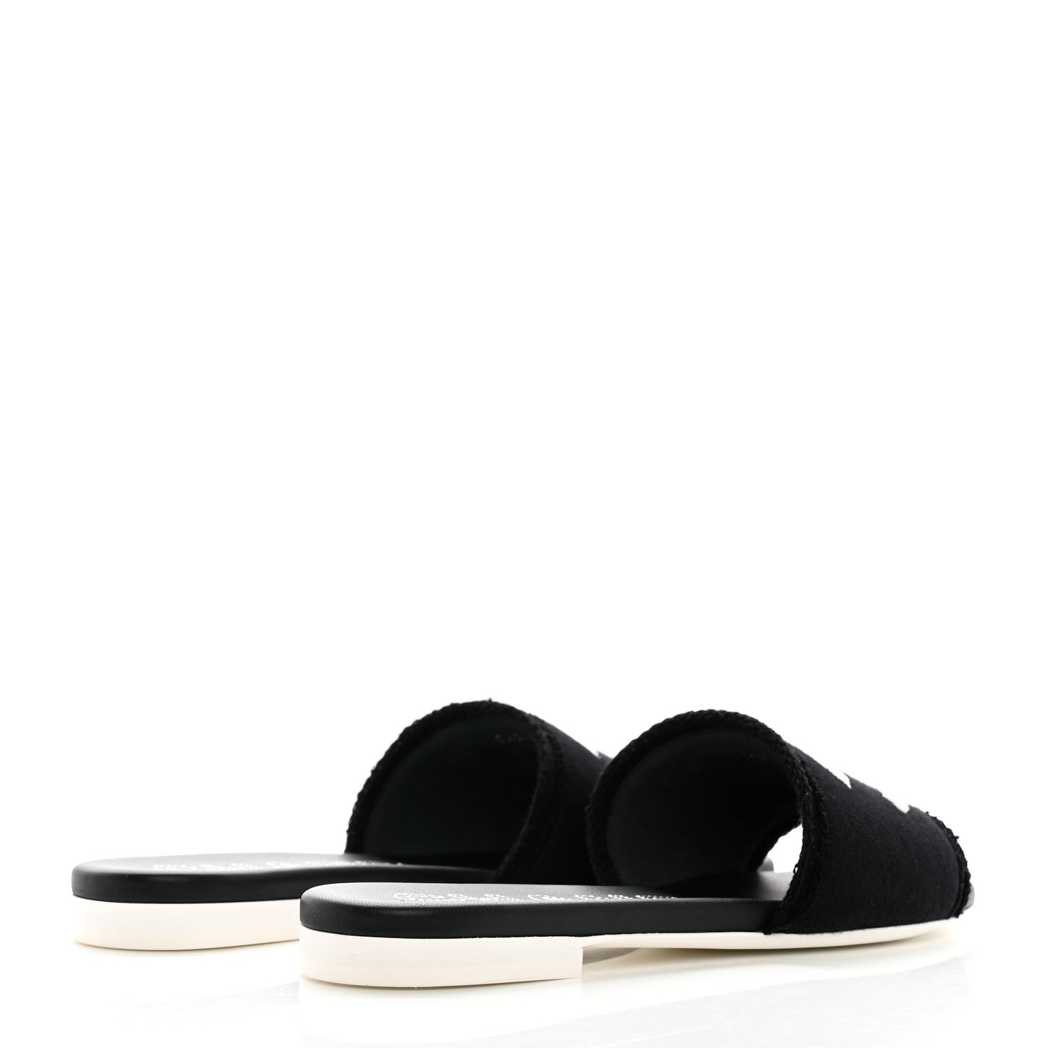 Chanel Jersey Knit CC Mules 39 Black 4 of 9