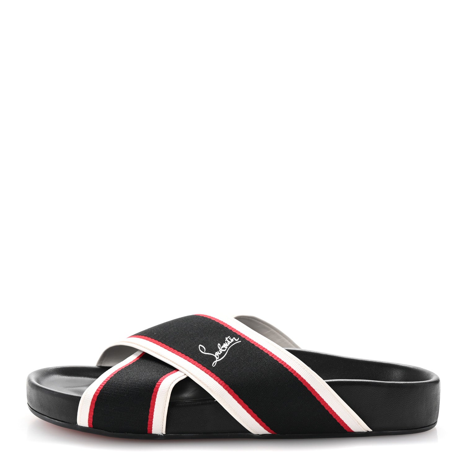 Christian Louboutin Canvas Calfskin Mens Hot Cross Bizz Sandals 43 1 of 9