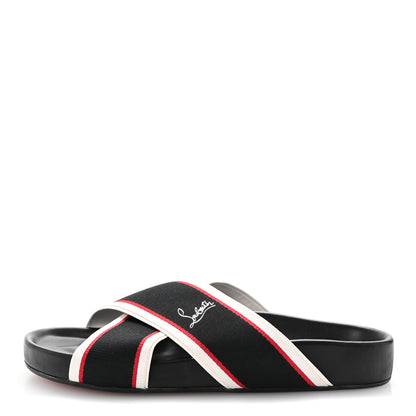 Christian Louboutin Canvas Calfskin Mens Hot Cross Bizz Sandals 43 1 of 9