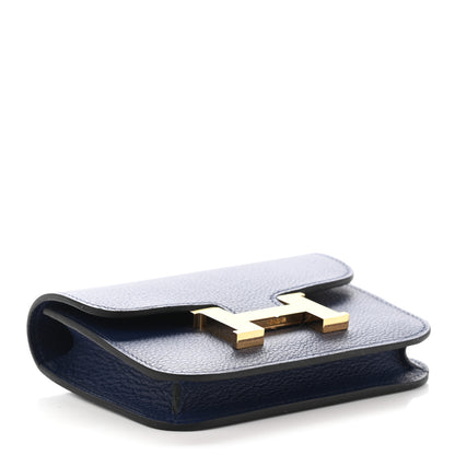 Hermes Evercolor Bi-Color Constance Slim Wallet Bleu Saphir Bleu France 4 of 6