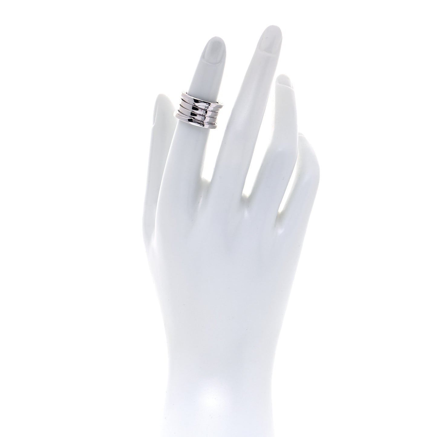 18K White Gold B.Zero1 Four-Band Ring 48 4.5