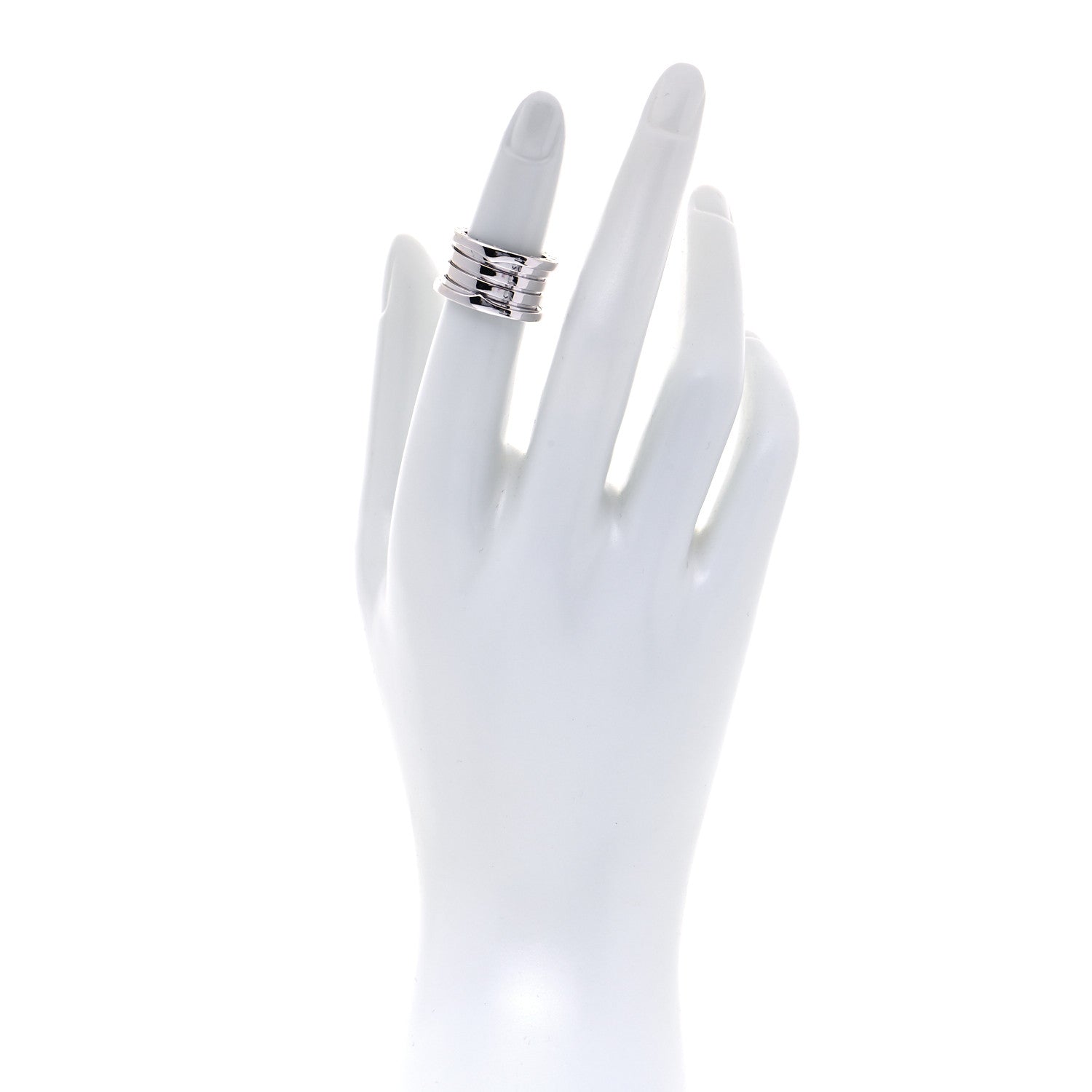 Bulgari 18K White Gold B.Zero1 Four-Band Ring 48 4.5 2 of 6