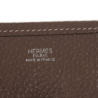 Hermes Taurillon Clemence Evelyne PM Etoupe 6 of 12
