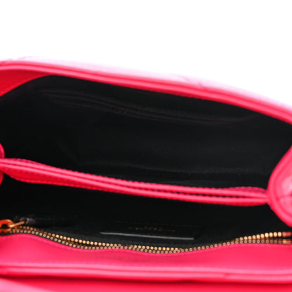 Saint Laurent Calfskin Y Quilted Monogram Toy Loulou Crossbody Bag Freesia 5 of 10