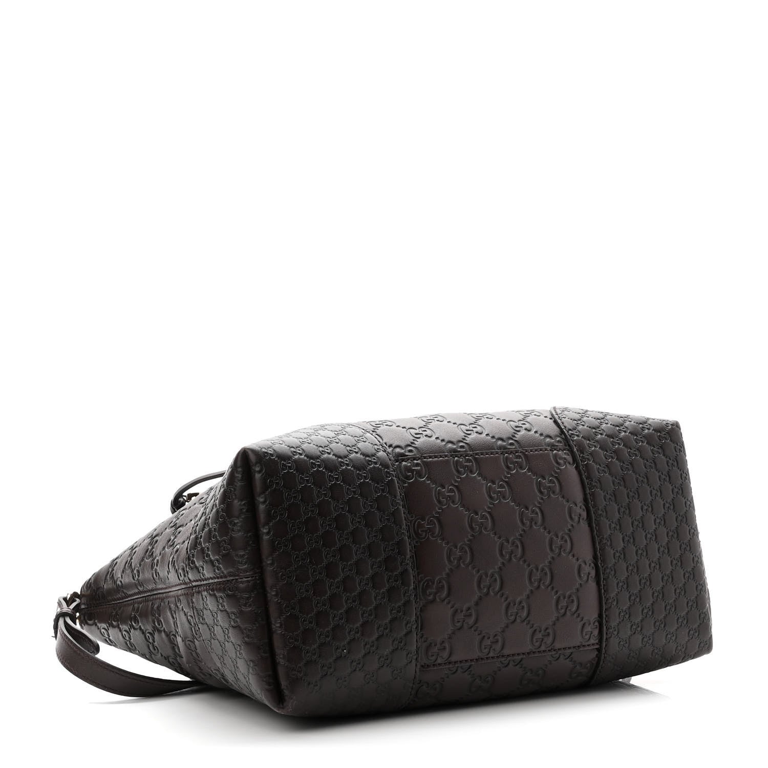 Gucci Guccissima Medium Bree Foldover Tote Chocolate 4 of 10