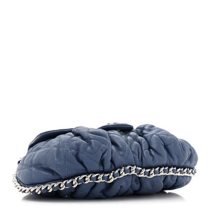 Chanel Washed Lambskin Quilted Medium Chain Around Messenger Blue 4 of 19