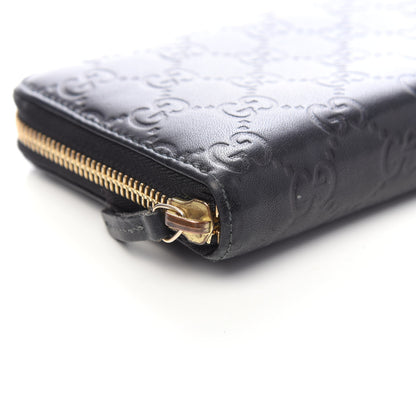 Gucci Guccissima Vitello Tender Zip Around Wallet Black 6 of 11