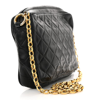 Chanel Lambskin Quilted Tassel Camera Case Black 3 of 16