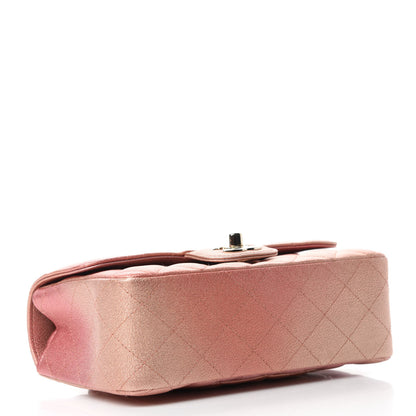 Chanel Metallic Lambskin Quilted Ombre Mini Rectangular Flap Pink 4 of 11
