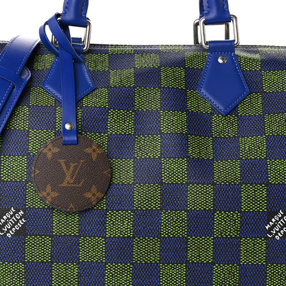 Louis Vuitton Damier Heritage Speedy Bandouliere 40 Blue Green 7 of 9
