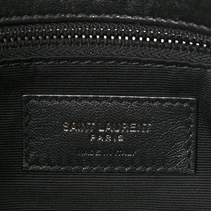Saint Laurent Lambskin Quilted Toy Loulou Puffer Monogram Monochrome Chain Satchel Black 6 of 12