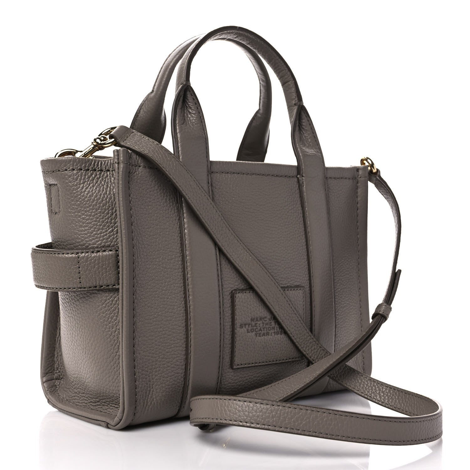 Marc Jacobs Grained Calfskin Small The Tote Bag Cement 3 of 8