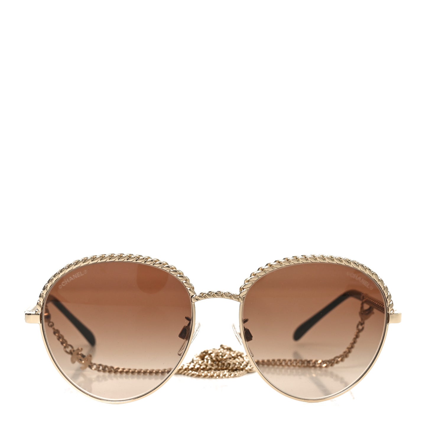Chain Pantos Sunglasses 4242 Gold Brown