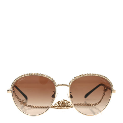 Chanel Chain Pantos Sunglasses 4242 Gold Brown 2 of 7