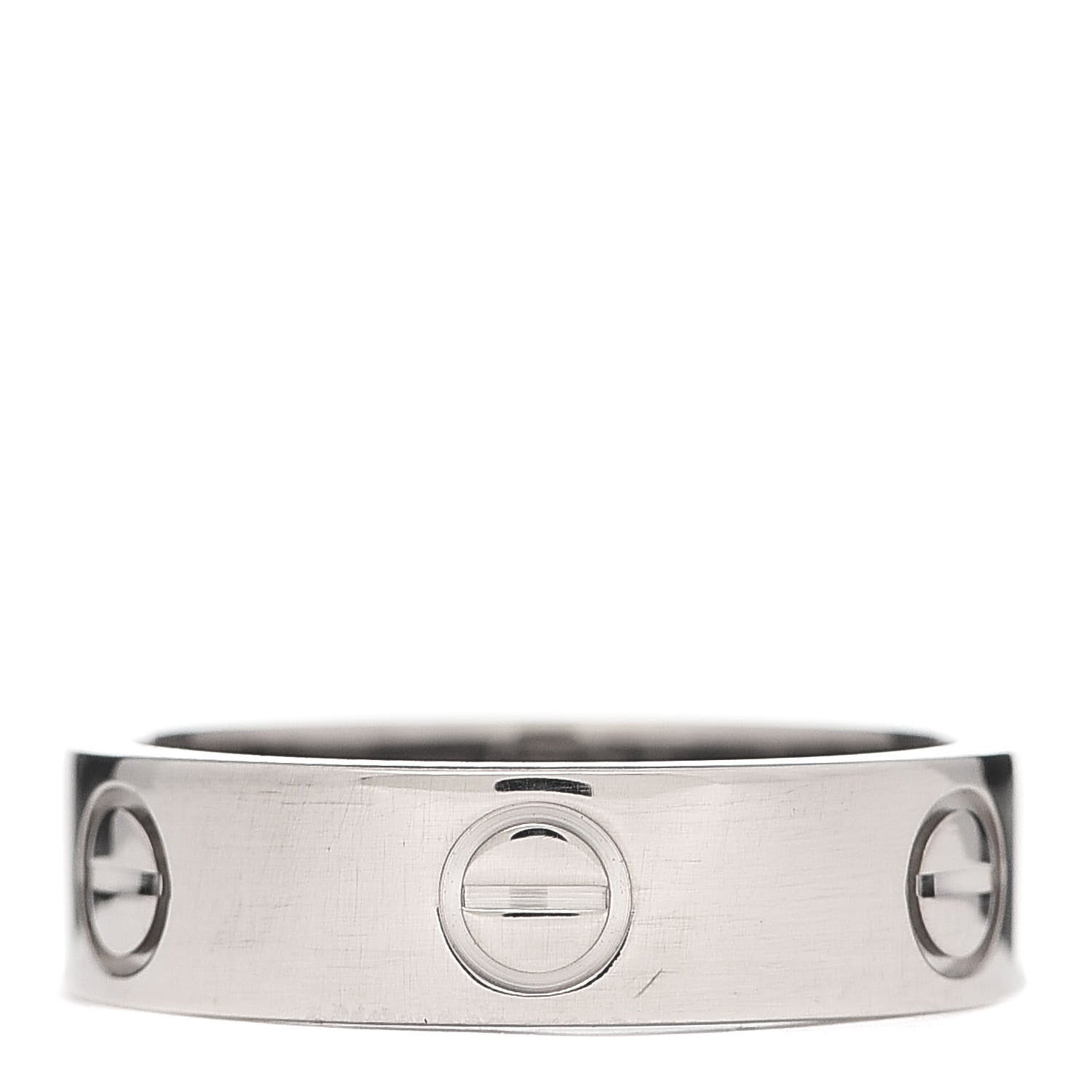 Cartier 18K White Gold 5.5mm LOVE Ring 55 7.25 3 of 4
