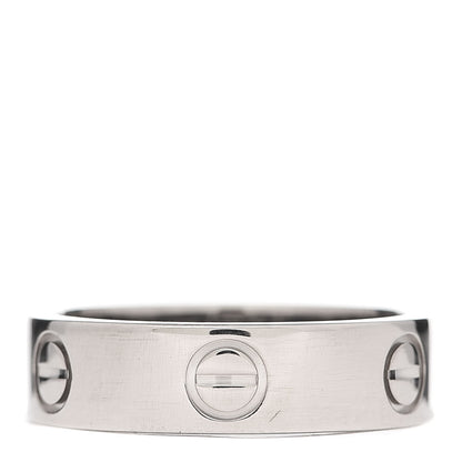 Cartier 18K White Gold 5.5mm LOVE Ring 55 7.25 3 of 4