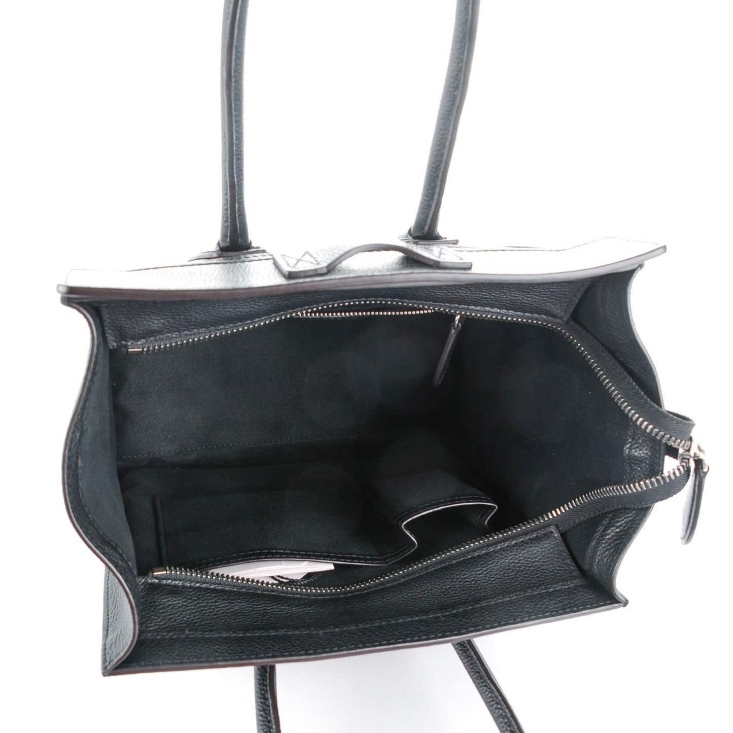 Drummed Calfskin Micro Luggage Black
