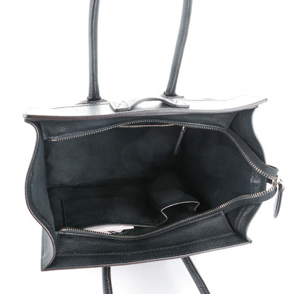 Celine Drummed Calfskin Micro Luggage Black 5 of 8