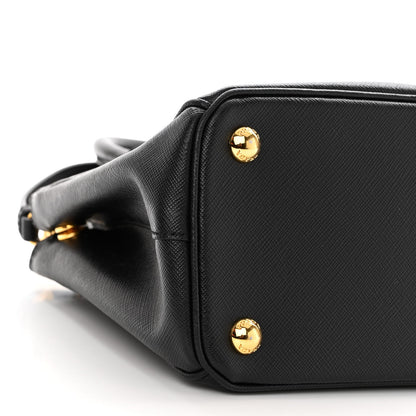Prada Saffiano Small Galleria Double Zip Tote Black 8 of 10