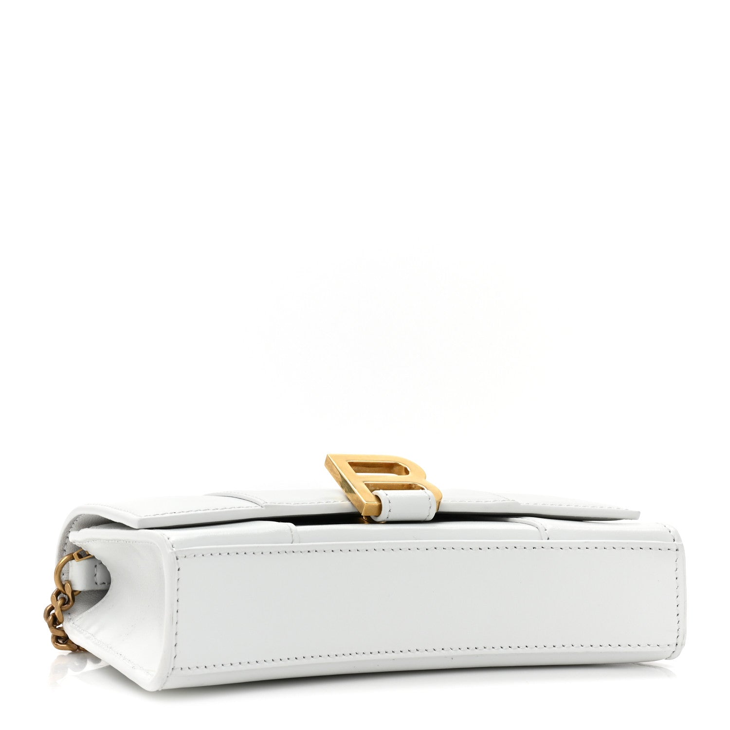 Balenciaga Shiny Box Calfskin Hourglass Chain Bag White 4 of 12