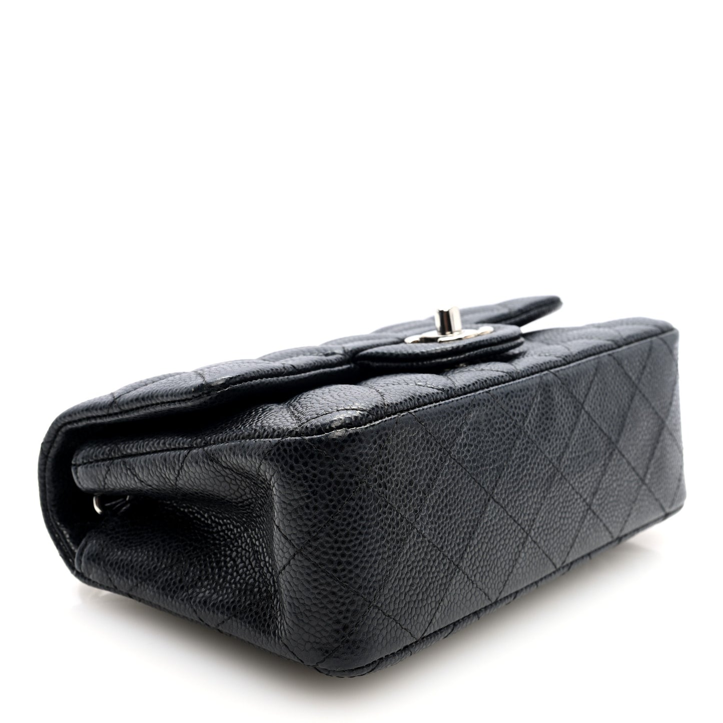 Caviar Quilted Mini Rectangular Flap Black