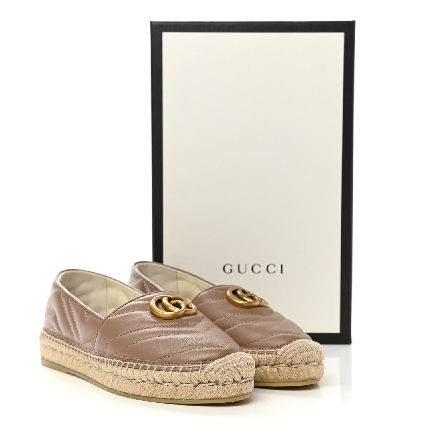 Gucci Nappa Matelasse GG Marmont Espadrilles 37.5 Porcelain Rose 11 of 11
