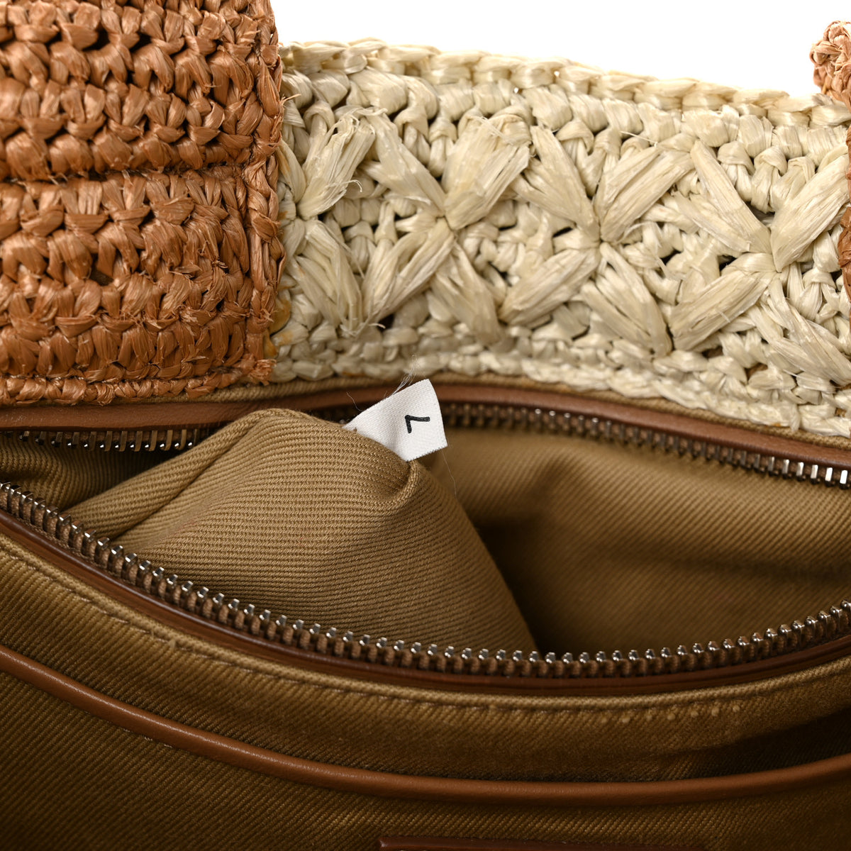 Raffia Crochet Tote Naturale Talco